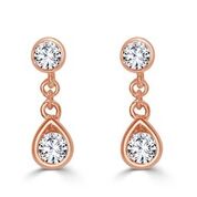 18ct Diamond Drop Stud