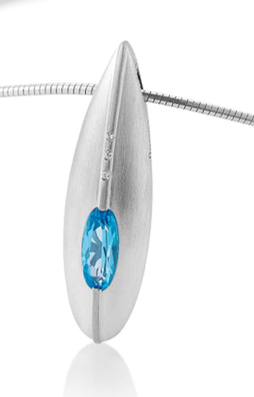 Sterling Silver and Blue Topaz Pendant