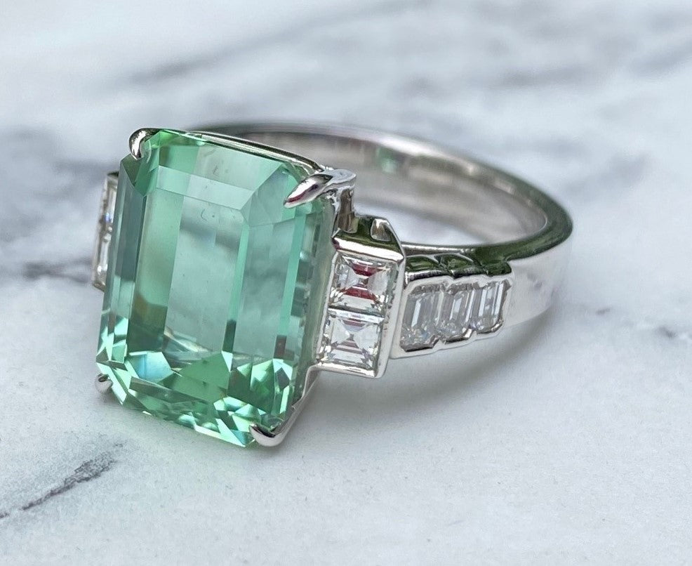 Green tourmaline rings hot sale for sale