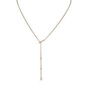 Rose Gold Diamond Lariat Necklace