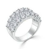 18ct White Gold Round & Baguette Diamond Ring