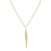 18ct Yellow Gold Leaf Pendant with Diamonds