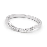 18ct White Gold Claw Set Diamond Fitted Wedding Ring