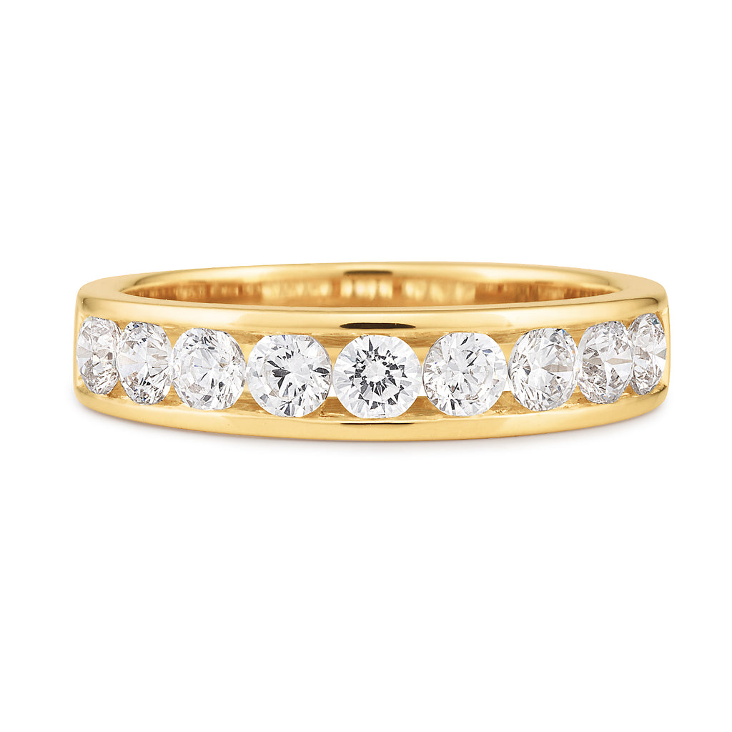 18ct Yellow Gold Channel Set Diamond Band – Kip Wilckens Jeweller