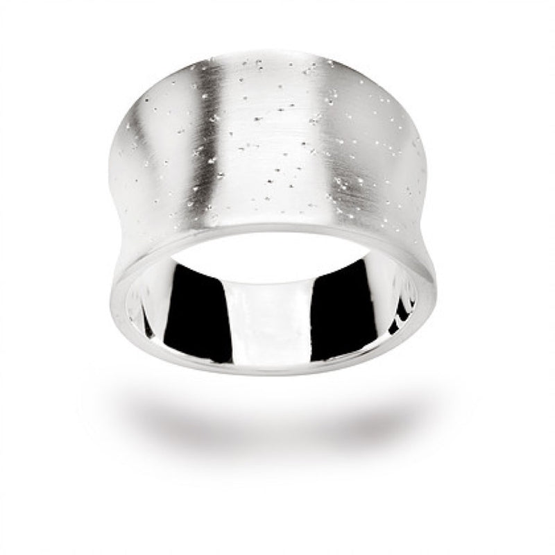 Sterling Silver Wide Concave Band Ring