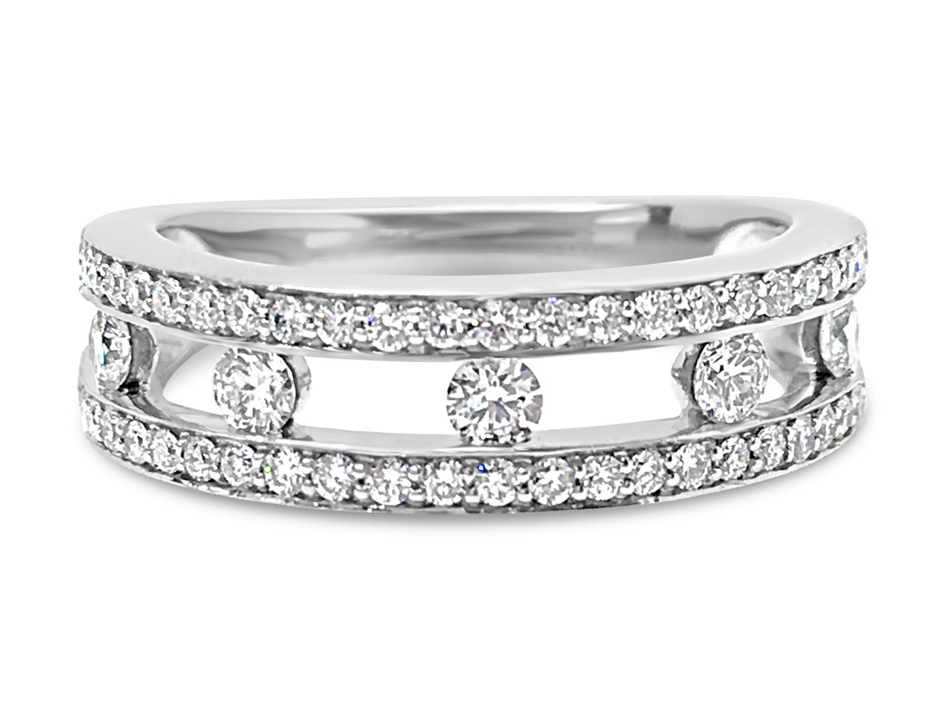 Dubble Dia Rings Double Band Diamond Ring – Kip Wilckens Jeweller