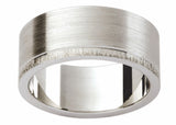 White Gold Offset Band P377-8MM